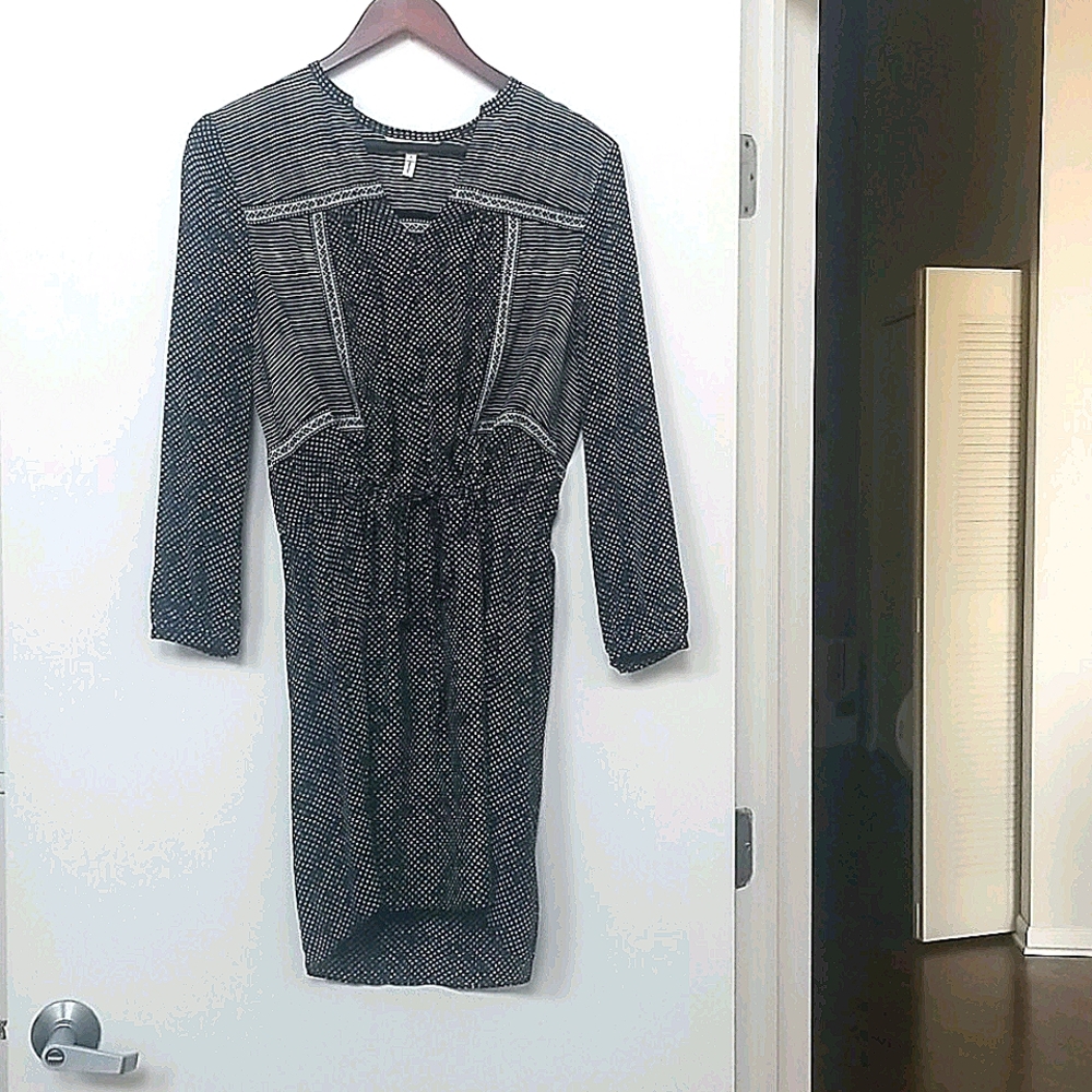 Rebecca's Taylor 100% Silk Drawstring Dress